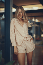 Emilia Oversized Shirt Maple Stripe