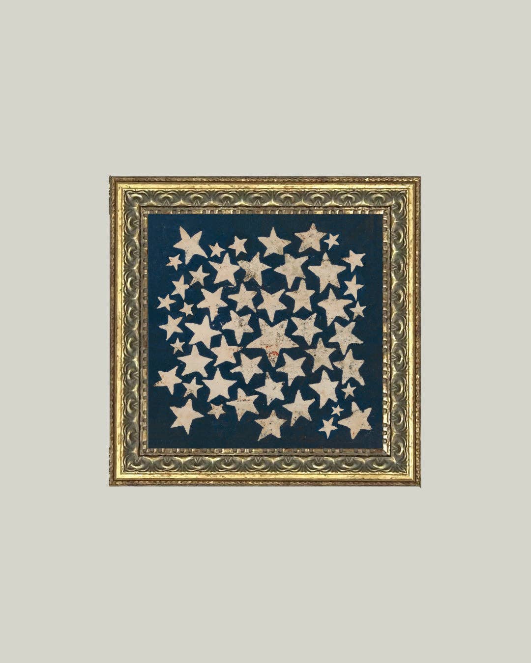 Stars Framed Antique Art: 9x9