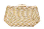 Ladies Rhinestone Crystal Clutch Evening Bag: Silver