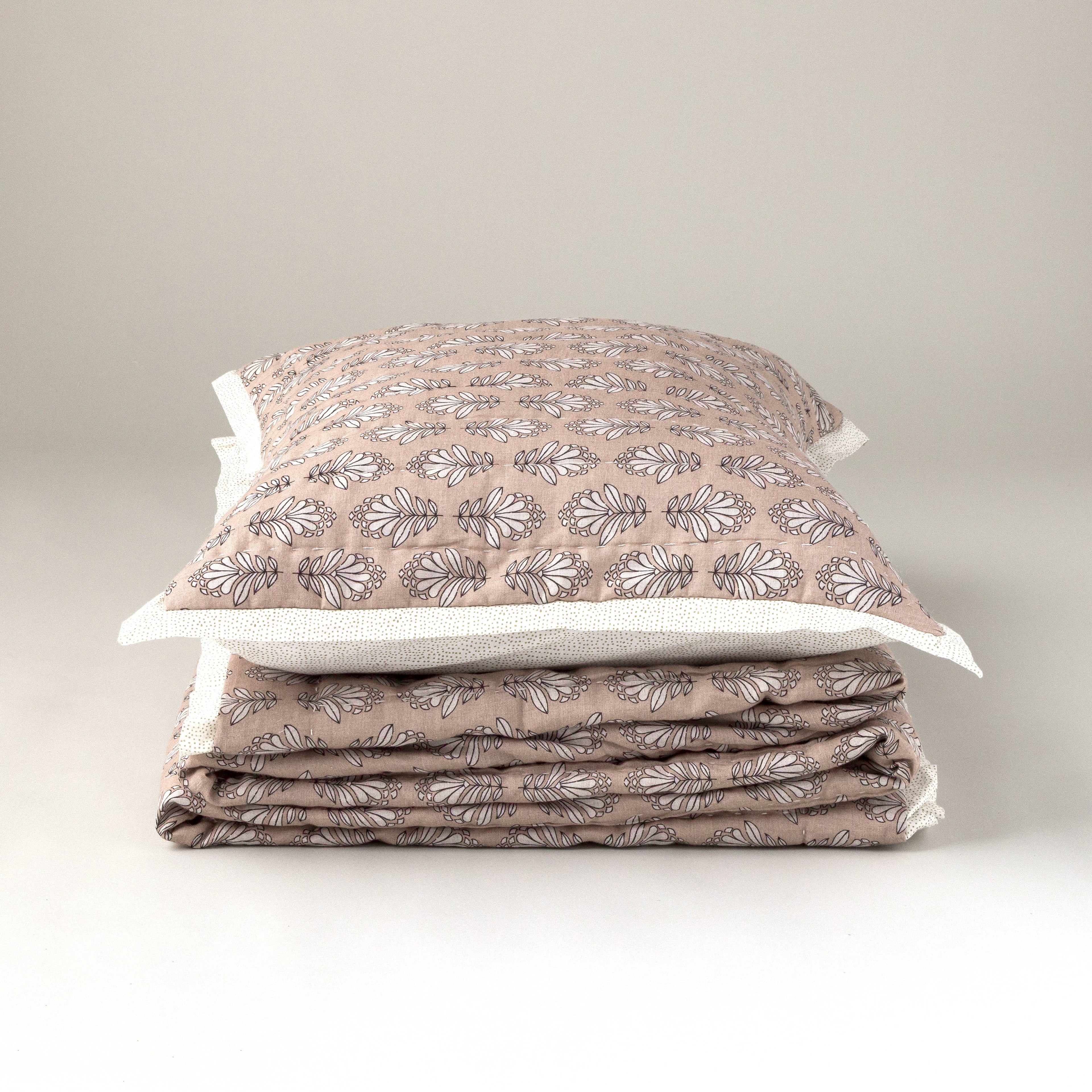 Charlie Block Print Sham: BLUE / KING
