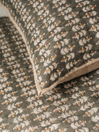 Blossom Block Print Quilt: ORANGE / KING/CAL KING