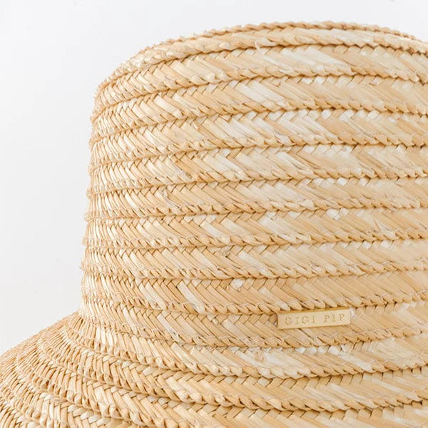Gigi Pip Jolie Straw Boater Hat - Natural