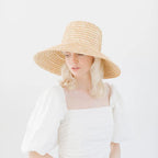Gigi Pip Jolie Straw Boater Hat - Natural