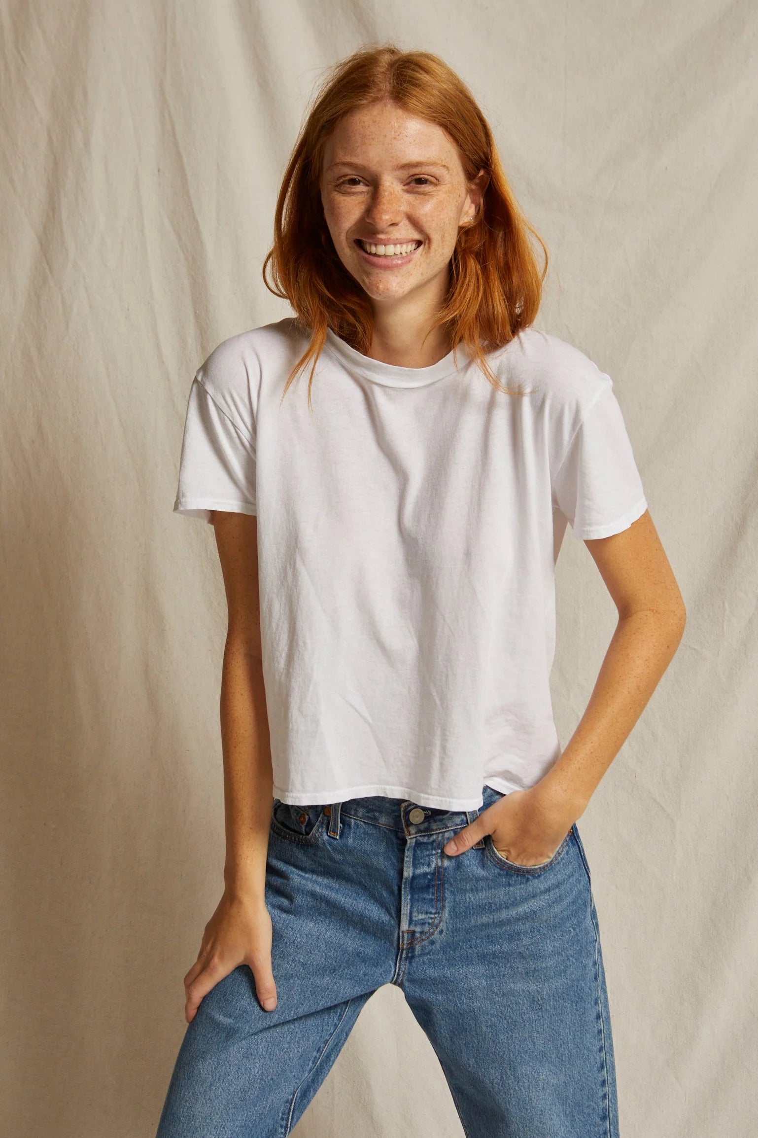 Perfect White Tee Harley Boxy Crew
