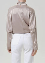 Ilaria Draped Top - Champagne