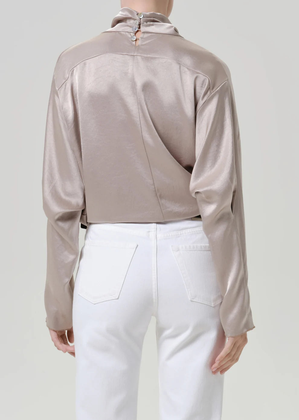 Ilaria Draped Top - Champagne