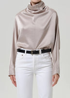 Ilaria Draped Top - Champagne