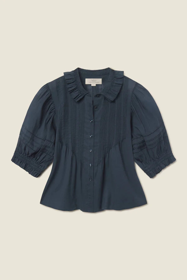 jess Blouse Teal Cotton Voile