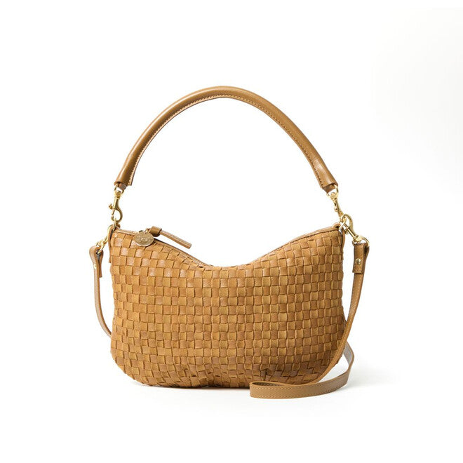 Petit Moyen Messenger (Leather & Suede Woven Checker)