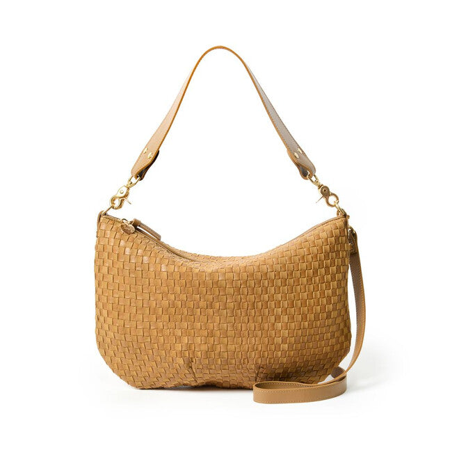 Moyen Messenger (Leather & Suede Woven Checker)
