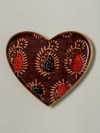 Chehoma S/2 Burgundy Heart Trays Bangalore styled