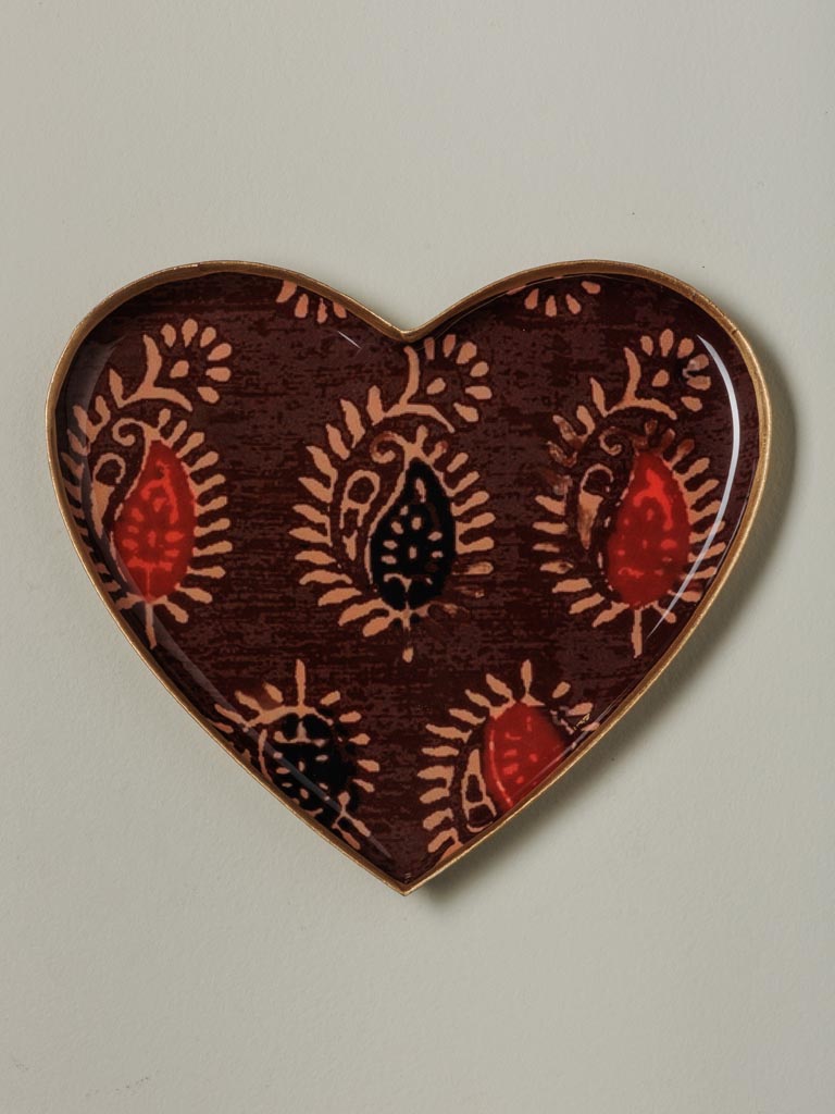 Chehoma S/2 Burgundy Heart Trays Bangalore styled