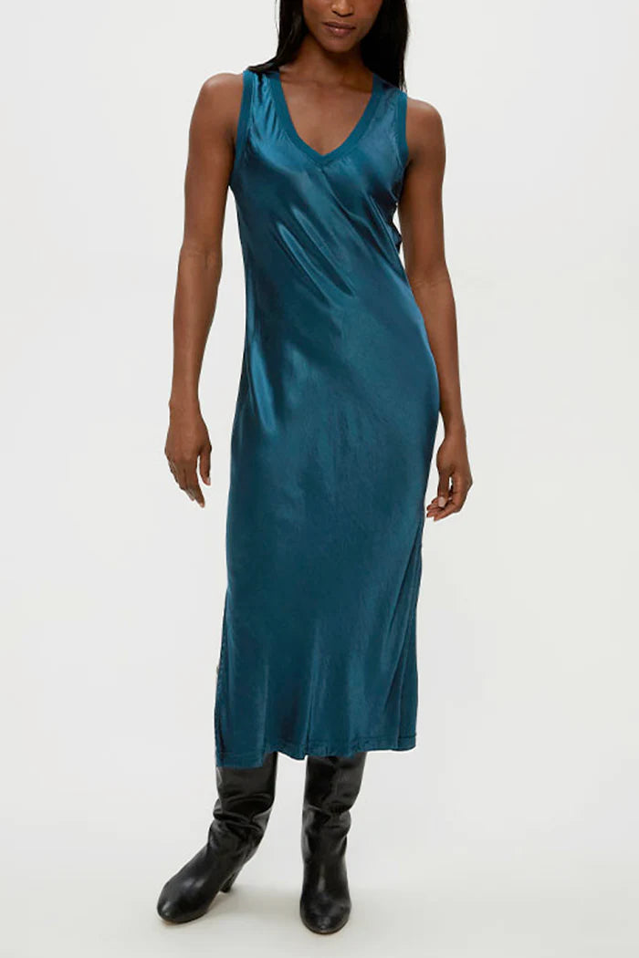 Randi V Neck Midi Silk