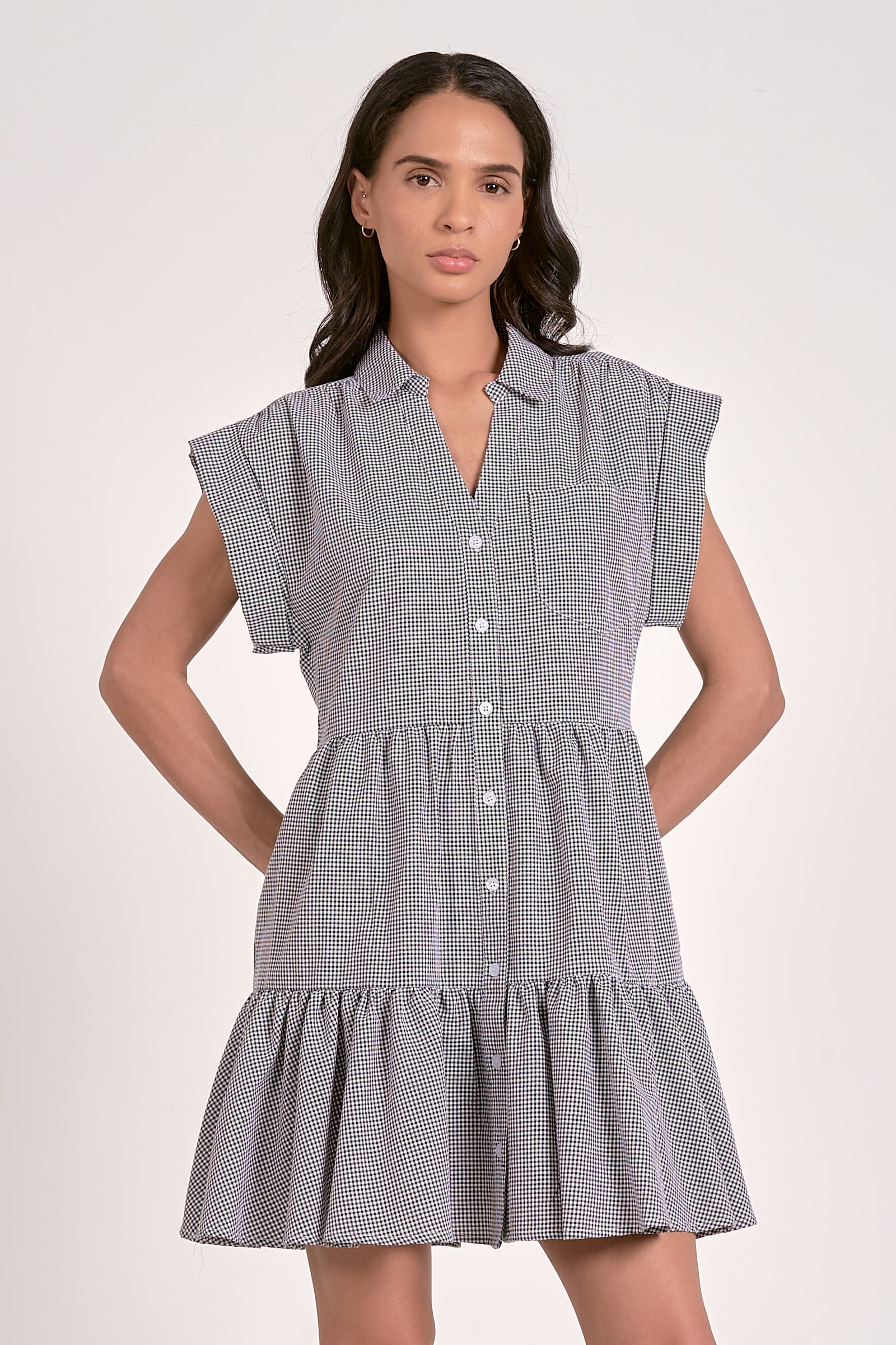 Dress Cap Slv Button Down