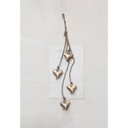 25-3/4"H Metal Hearts on Jute Rope - Brass Finish