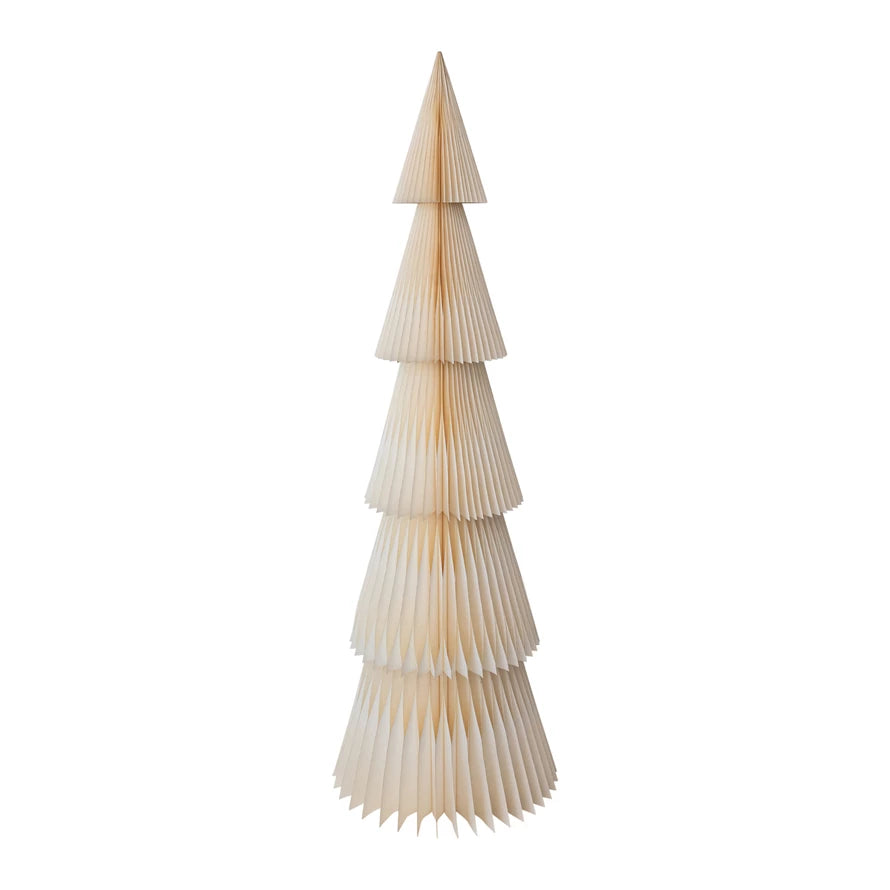 23"Rd x 72"H Paper Folding Honeycomb Tree - White